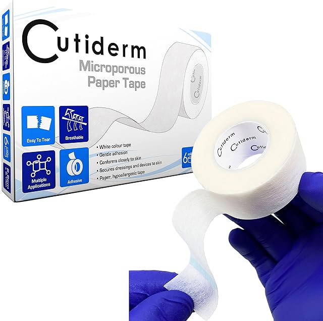Cutiderm Microporous Surgical Tape First Aid Medical Tape 2.5cm x 9.14m - Pack of 6 Rolls