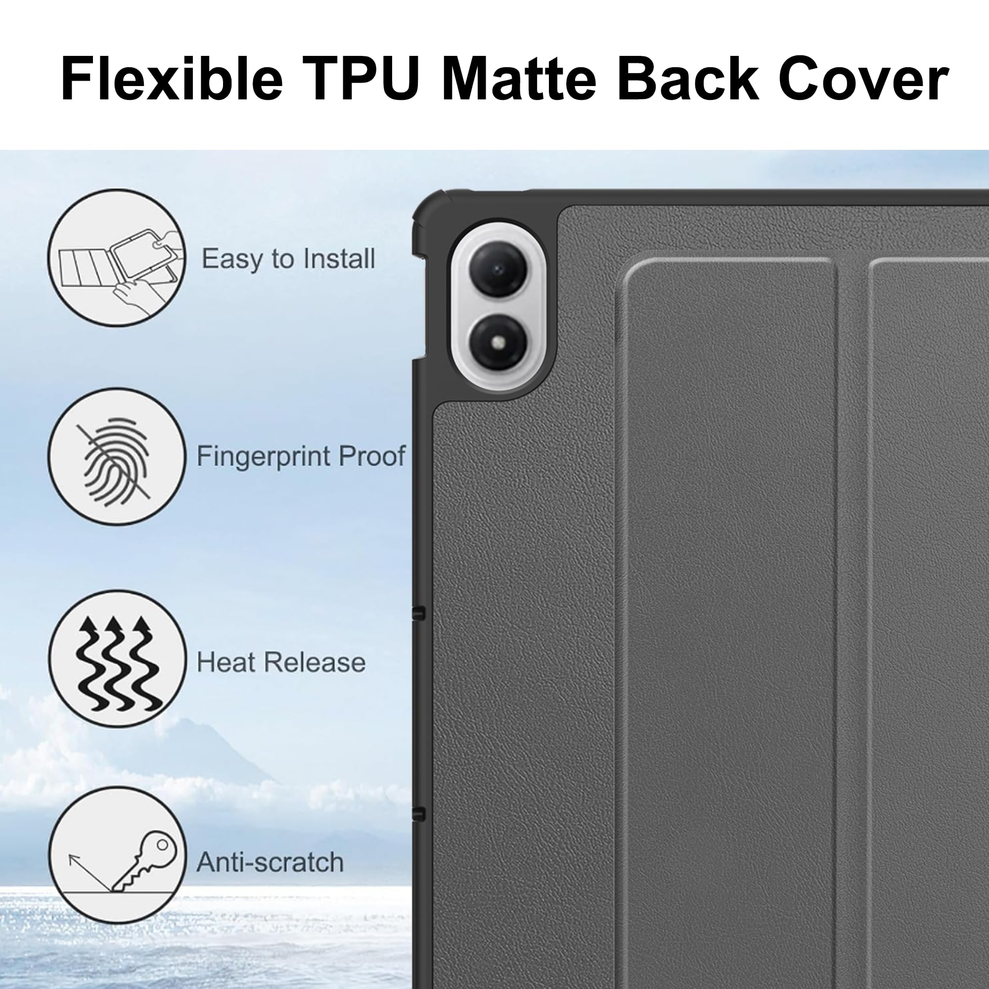 Funda Con Protector De Pantalla Para Xiaomi Redmi Pad 2 Pro 12.1 - Cuero PU, Soporte Y Función Auto-sueño