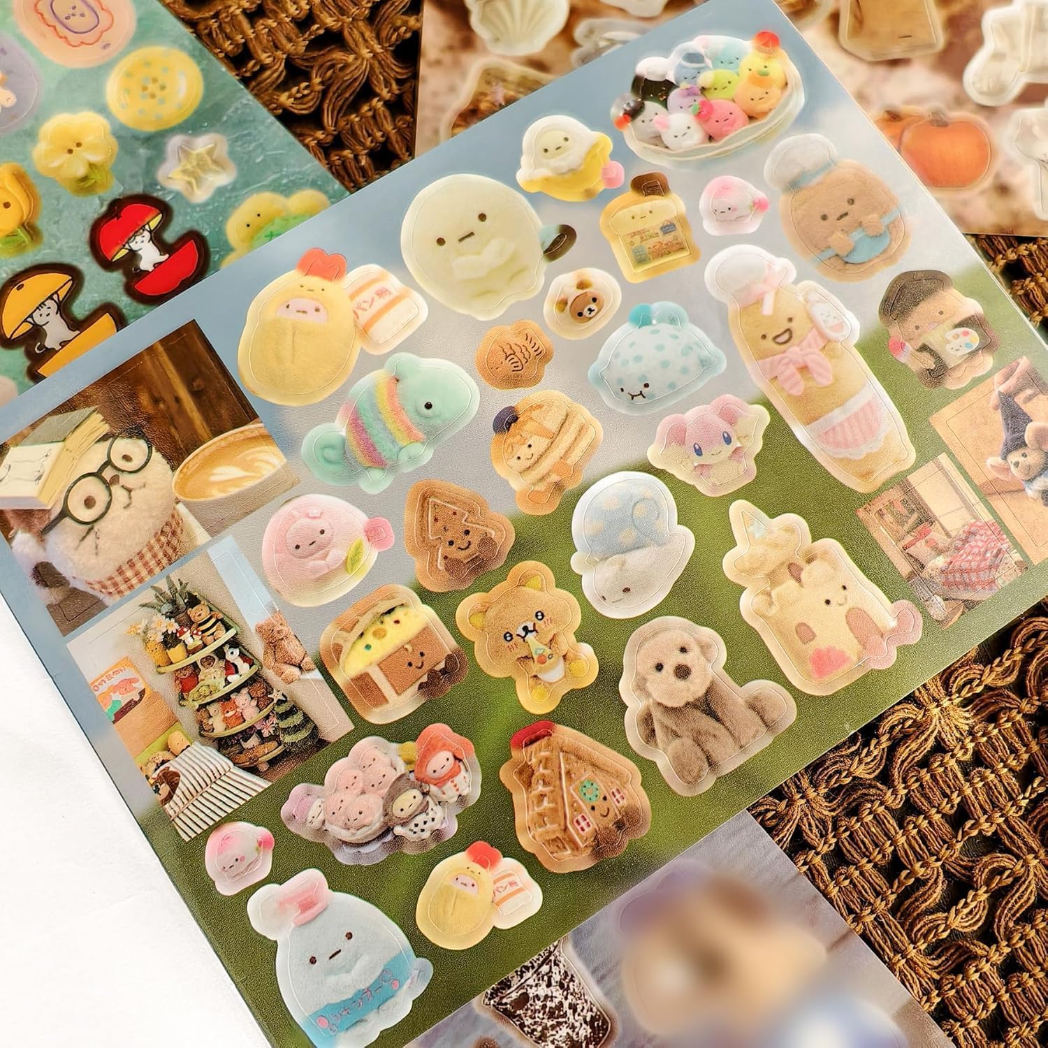 Japanese Kawaii Sticker Book, 30 Sheets, 800 Pieces, INS Style Cute Cartoon Animals, Waterproof for Journaling, Scrapbooking, Planners (Pink)