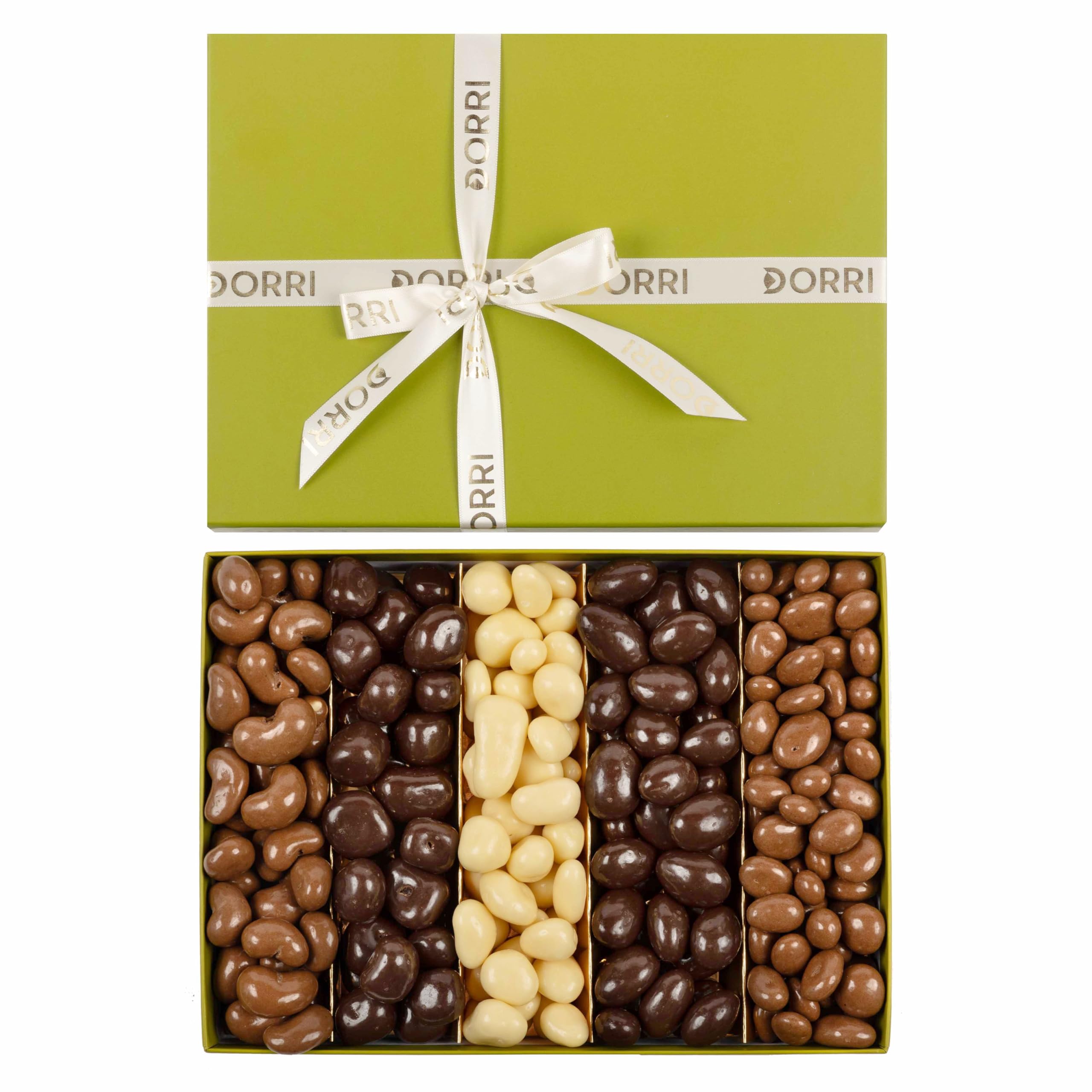 Dorri - Assorted Chocolate 600g | Chocolate Covered Nuts, Dried Fruit, Dark Chocolate and Milk Chocolate Selection Luxury Gift Box - Almonds, Cashews, Brazil Nut, Honeycomb, Raisins & More