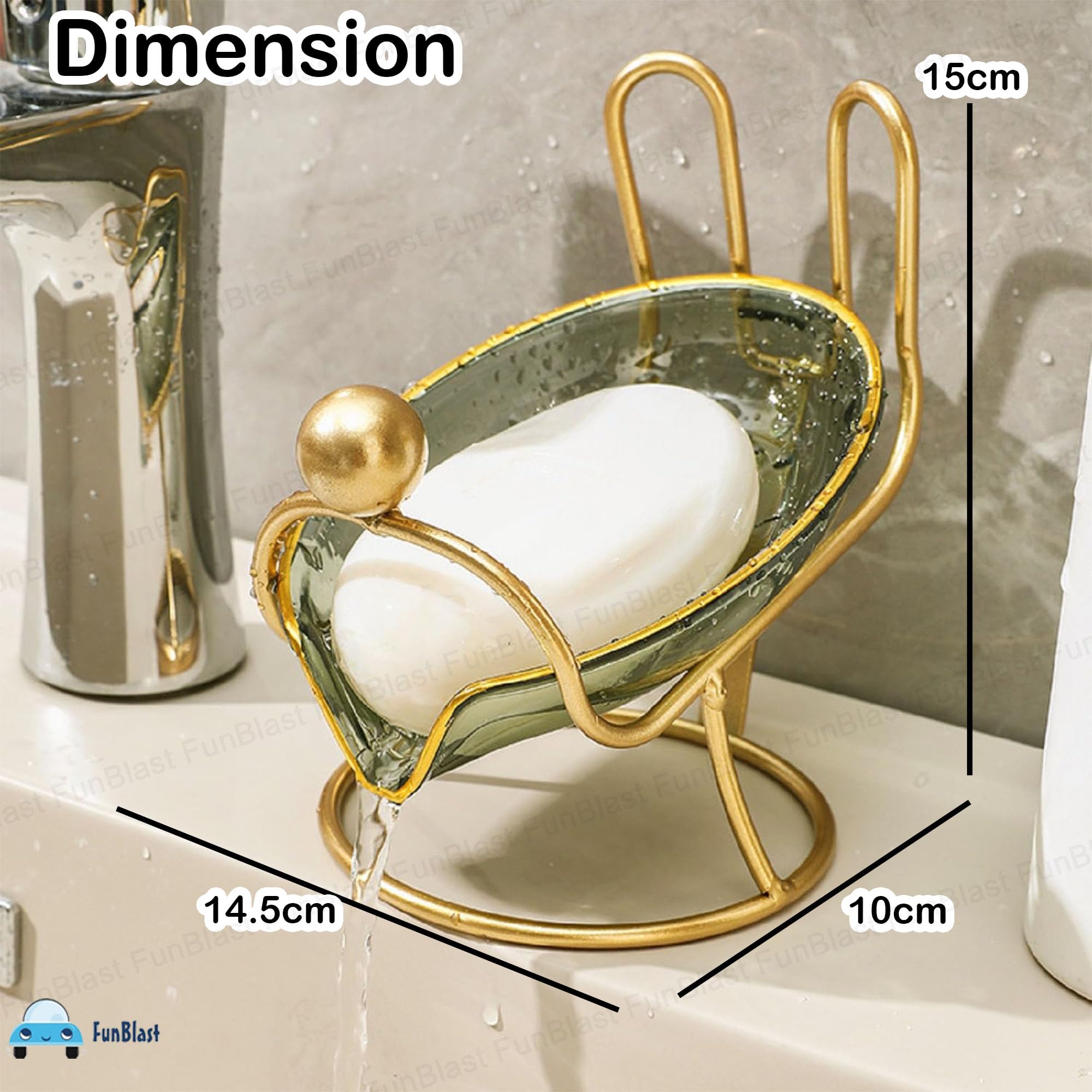 imane レトロ雑貨 SOAPキャニスター FunBlast Soap Case for Bathroom – Vintage Luxury Soap Dish Holder