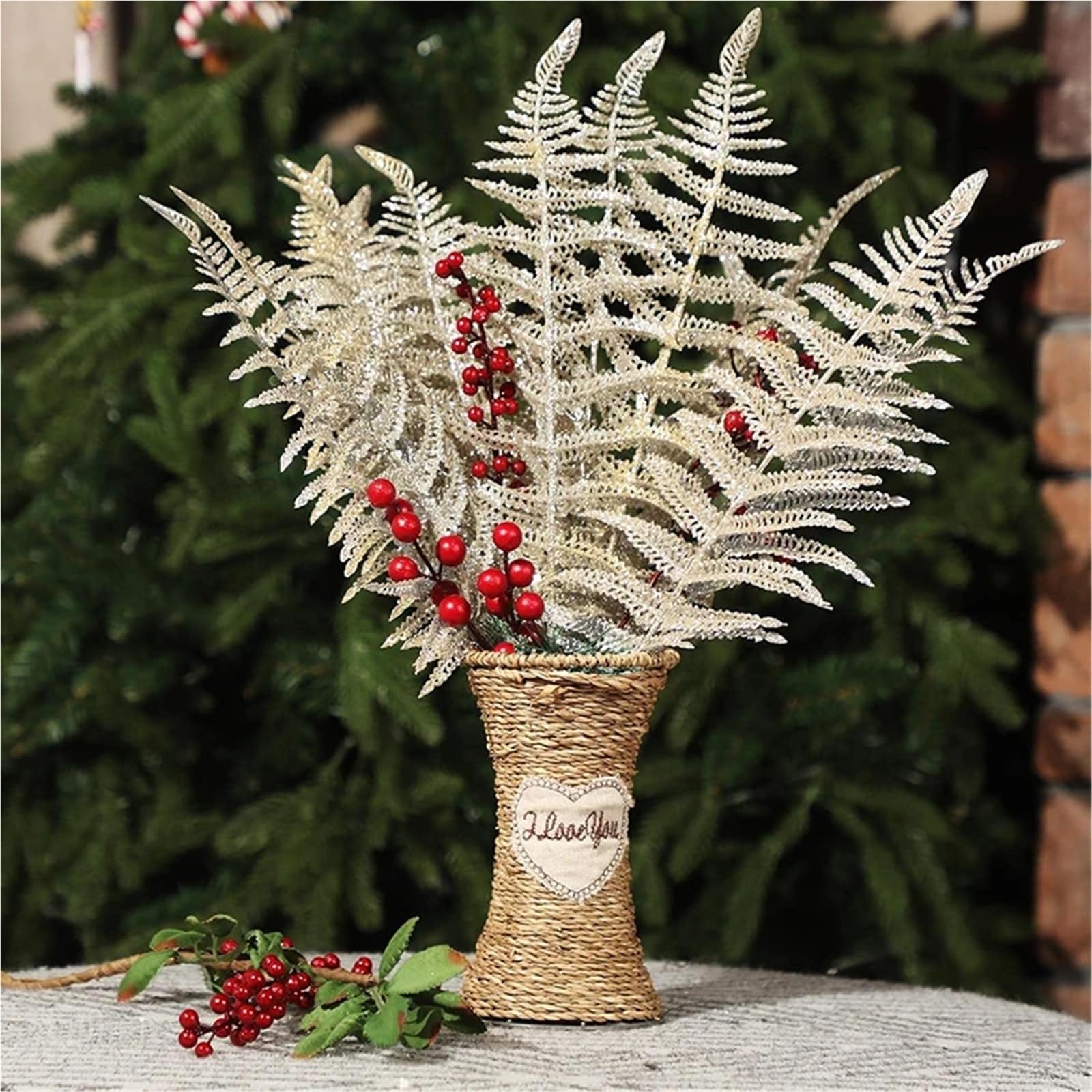 Weihnachten glitzernde künstliche Tannennadeln, Blätter