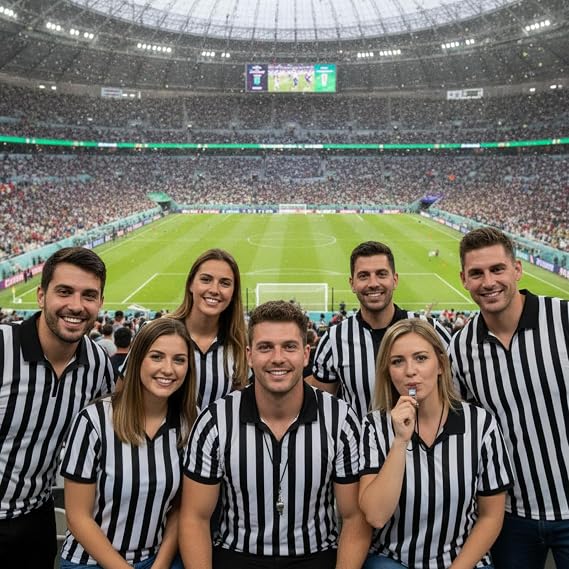 Syhood Referee Shirt, Referee Costume Jersey Men Women Whistle