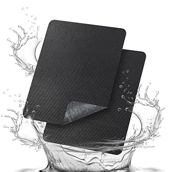 Waterproof Fabric Repair Patch, 911Inch 2 Pcs Self-Adhesive Fabric Repair Kit,PVC Repair Patch, for Tent, Canvas, Canopy,RV Awning Repair,Car SeatsBlack