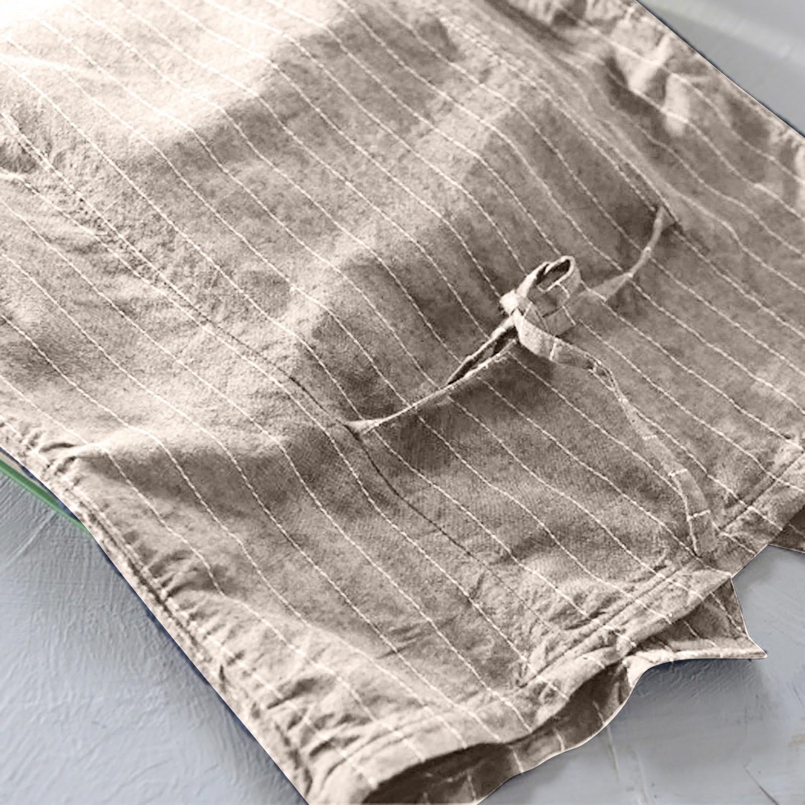 Chaleco de lino a rayas para hombre, chaleco sin mangas a rayas azul marino para hombre, chaleco de lino con botones, elegante chaleco de rayas para hombre, chaleco de lino azul marino para uso casual