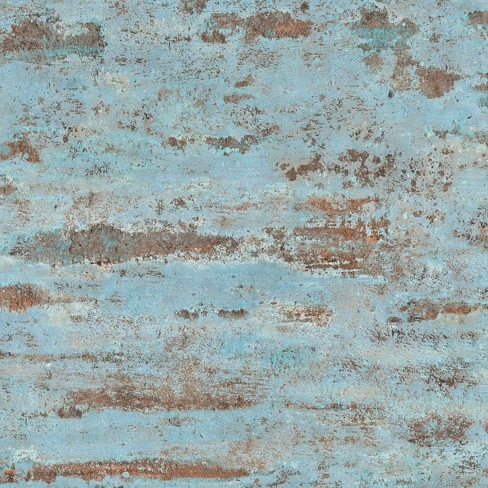 A.S. Création Plain Wallpaper Neue Bude 2.0 Ed. II Non-Woven Wallpaper 10.05 m x 0.53 m Blue Brown Orange Made in Germany by Livingwalls 374153 37415-3