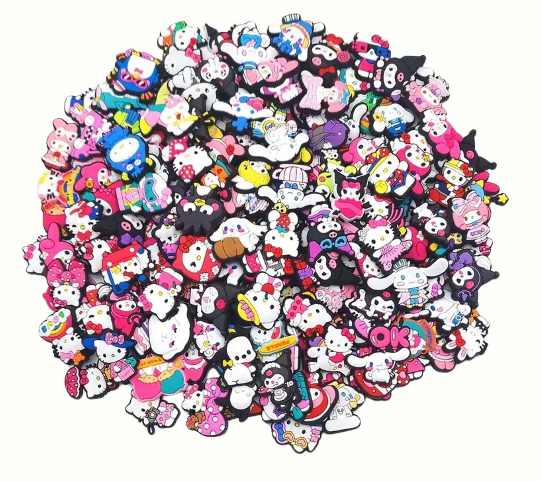 Rawan Fresh 100Pcs Cute Cartoon Shoe Charms for Clogs, Sandals & Water Shoes – Fun and Colorful Accessories for Kids, Teens, Girls, Boys & Wristbands