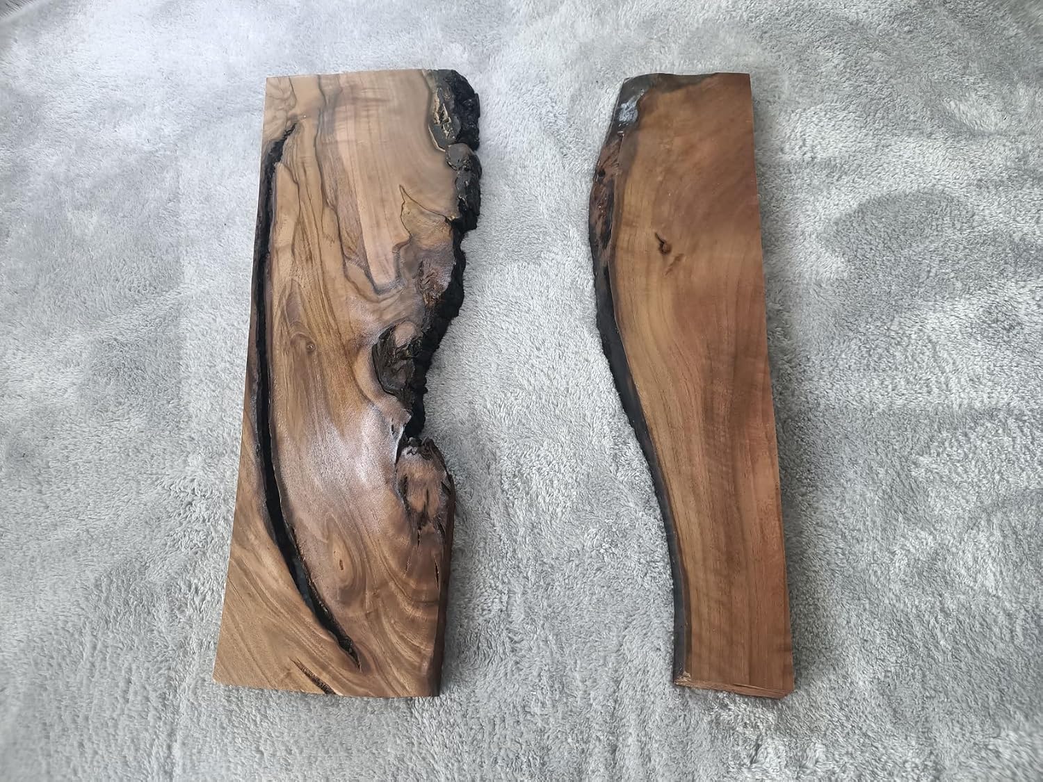 Live Edge Walnut Wood Slab for DIY and Epoxy River Table, Ready to be Resin Table, Cleared Wood Slab for Epoxy (20" Length)