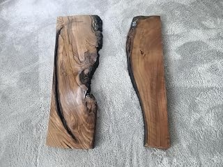Live Edge Walnut Wood Slab for DIY and Epoxy River Table, Ready to be Resin Table, Cleared Wood Slab for Epoxy (24" Length)