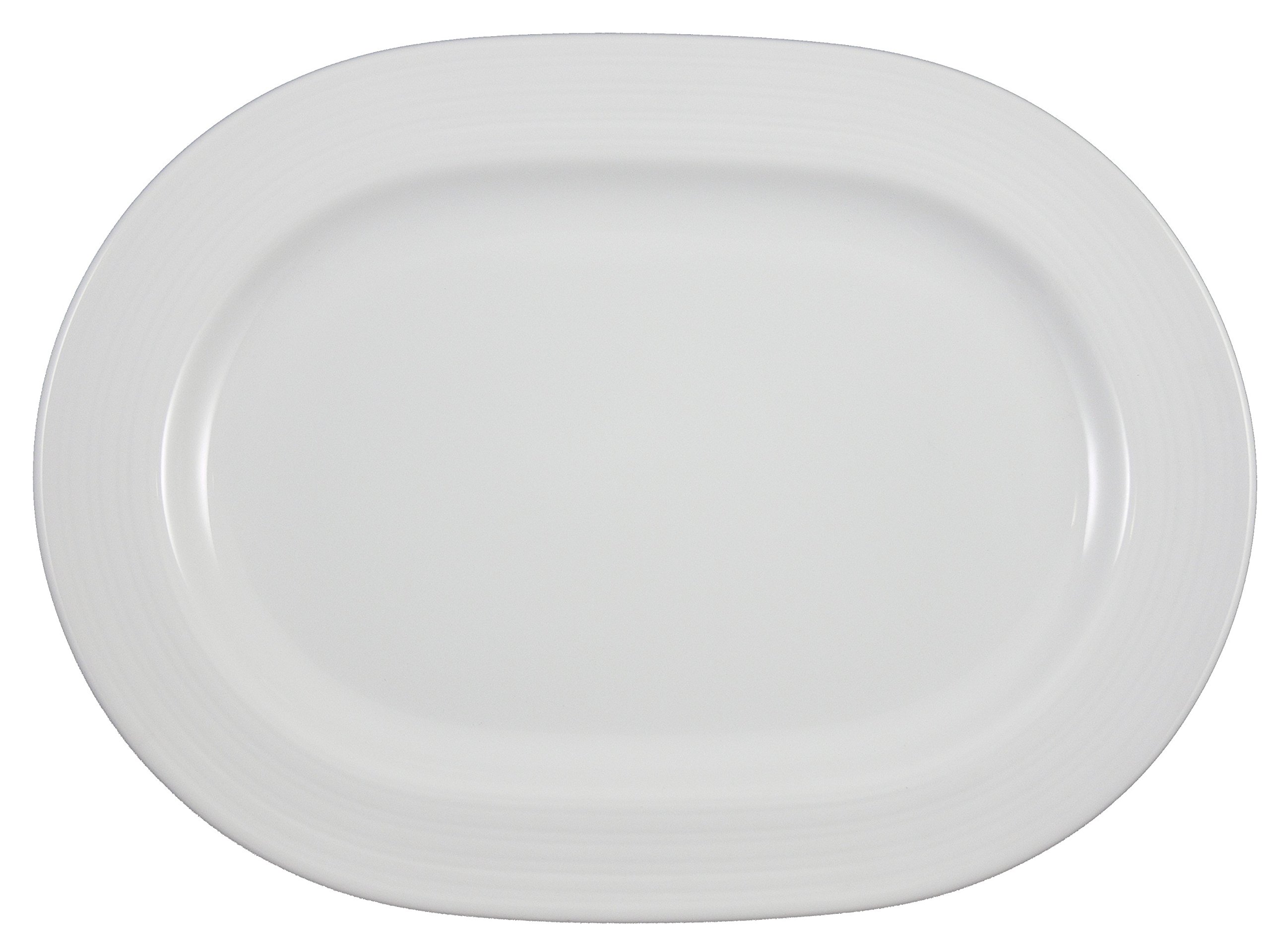 Crystal Bay Oblong Platter by Vertex China – Bright White, Pack of 12, Model CB-93