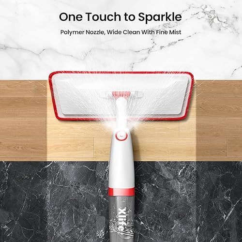 Miniatura 2 de Xlife - Trapeadores en aerosol para limpieza de suelos con 3 almohadillas lavables, mopa húmeda y seca para cocina, madera dura, laminado, cerámica