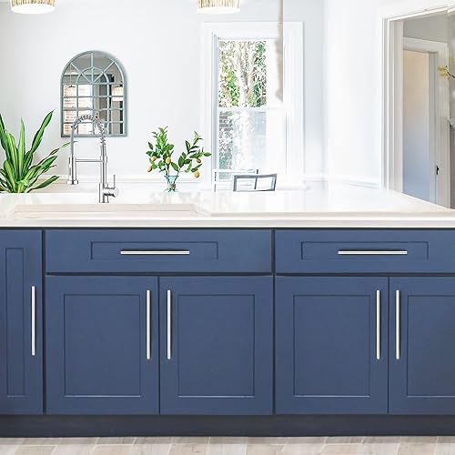 Vista 19 de Ravinte Tiradores de gabinete de 10 pulgadas, color negro mate, tiradores de acero inoxidable para gabinetes de cocina, tiradores de gabinete de 10