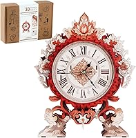 Vista 12 de Rompecabezas de madera 3D para adultos, kit de rompecabezas de reloj de lechuza 3D (con péndulo), rompecabezas de lechuza mecánicos 3D para adultos