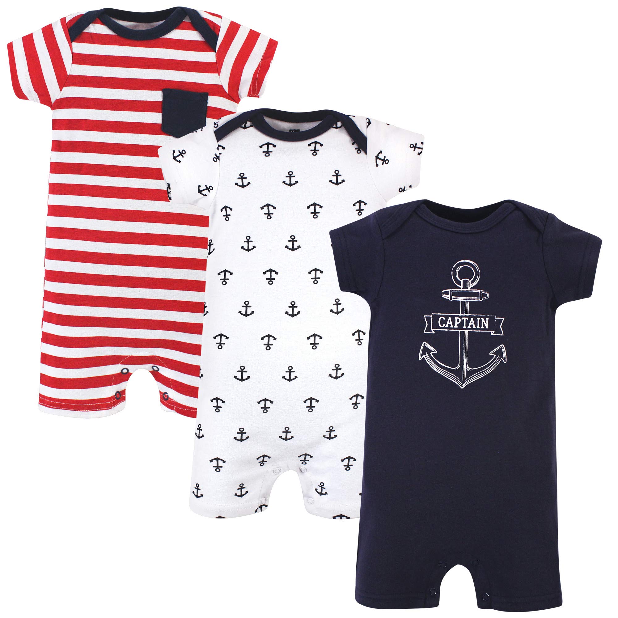 Hudson Baby Unisex Cotton Rompers