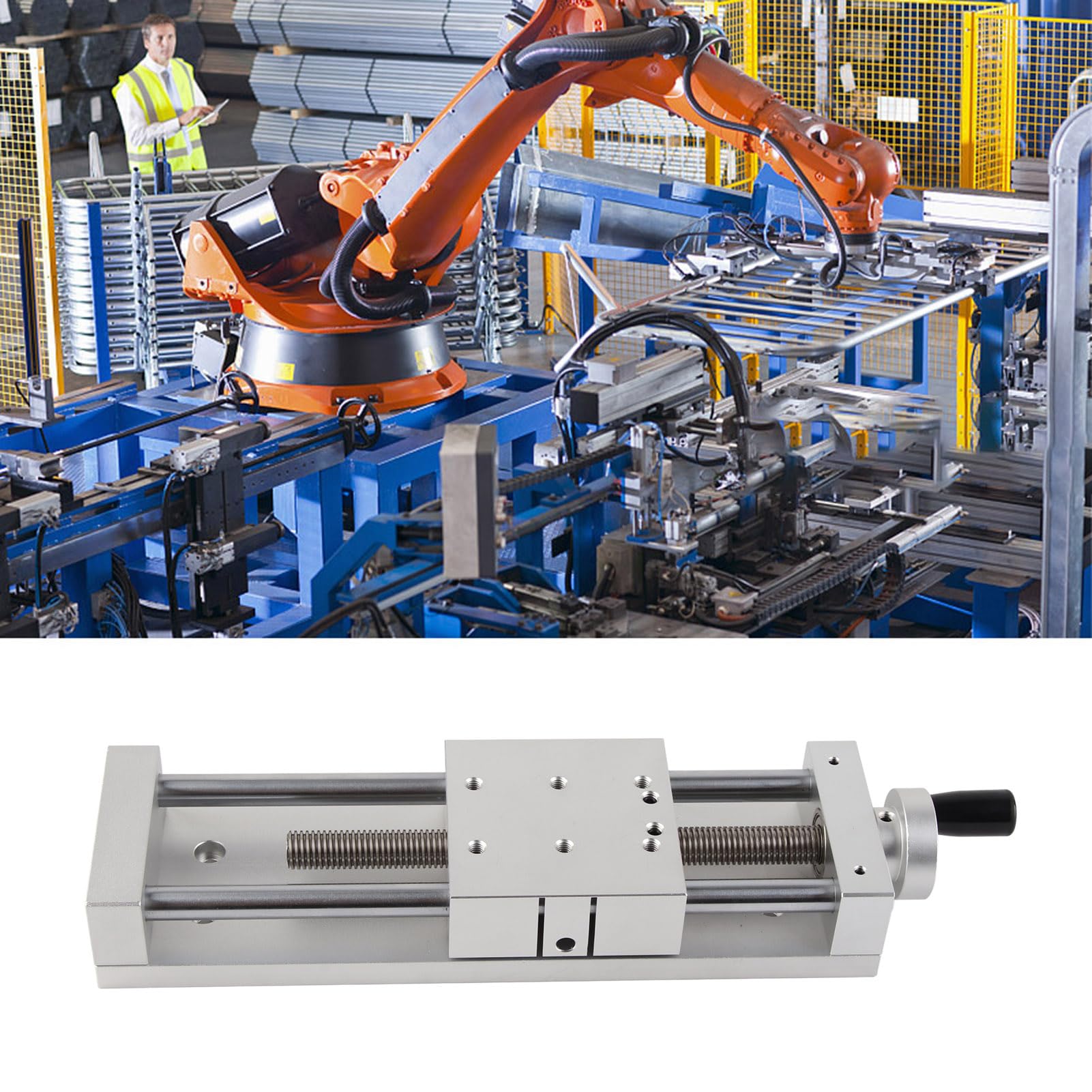 KA80-1402 – 50/100/150 Manueller Linear-Schiebetisch aus Aluminiumlegierung, hohe Genauigkeit, Kreuzroller, lineare Bewegungsstufe mit 80 x 80 mm Tisch für optisches Labor und Präzision (Hub 150 mm)