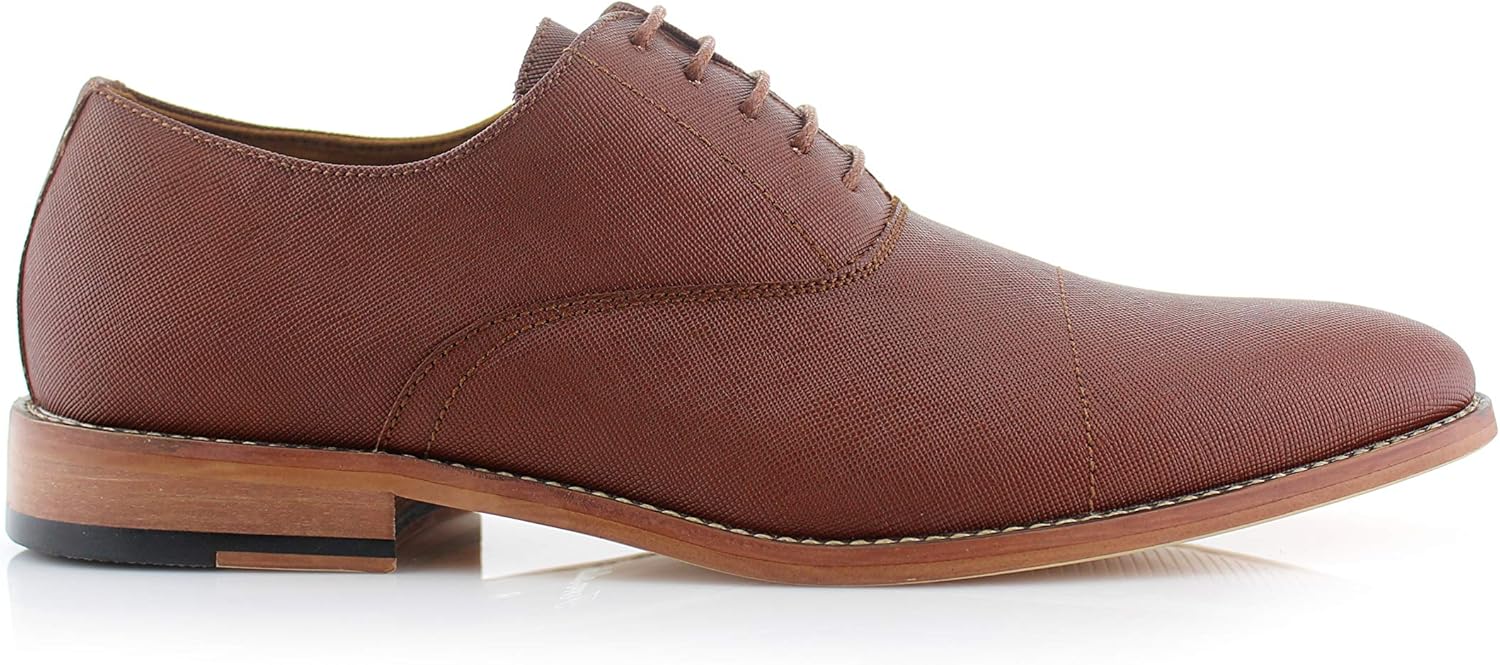Ferro Aldo Men's Classic Cap Toe Oxford Dress Shoe Collection | Perfect for Formal, Business, and Wedding Attire - Image 2