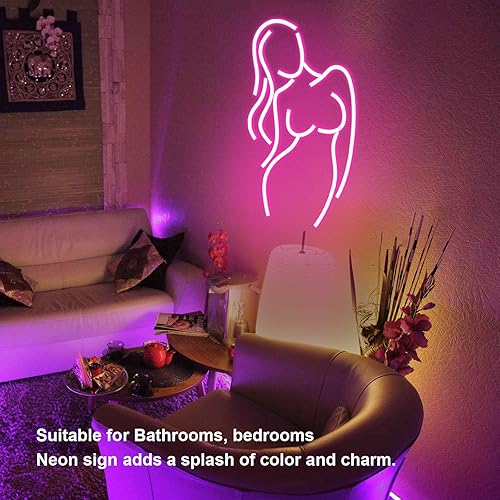 Miniatura 7 de Señal de neón con texto en inglés "Lady Back", regulable, luz LED, para mujer, letrero de neón azul, para dormitorio, hombre, cueva, bar, tienda,