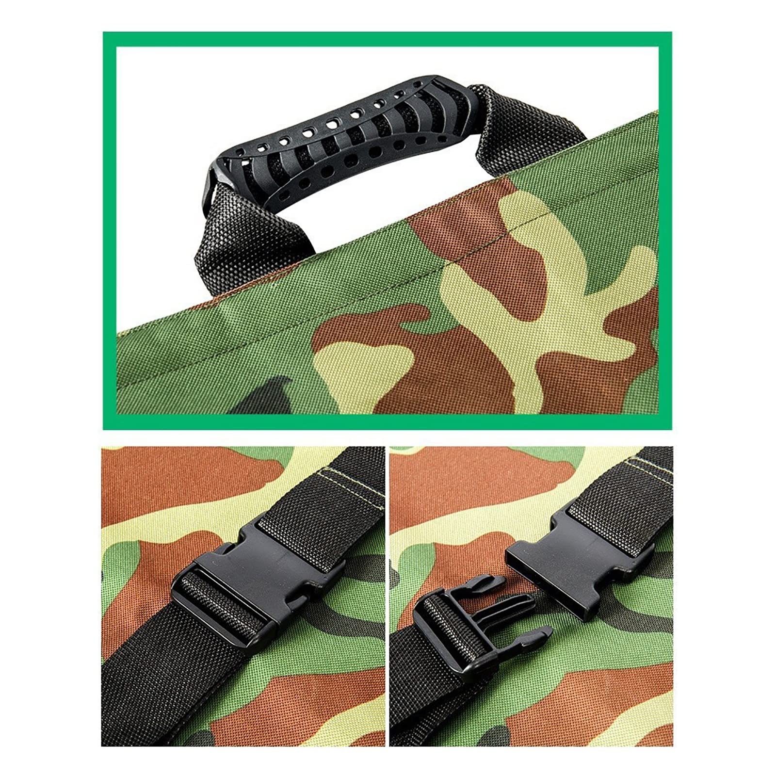 Składane Nosze, 12 Uchwytów, Miękkie, Domowe Nosze Pierwszej Pomocy, Do Przenoszenia Pacjentów, Z Torebką, Pogrubione Płótno,Camouflage