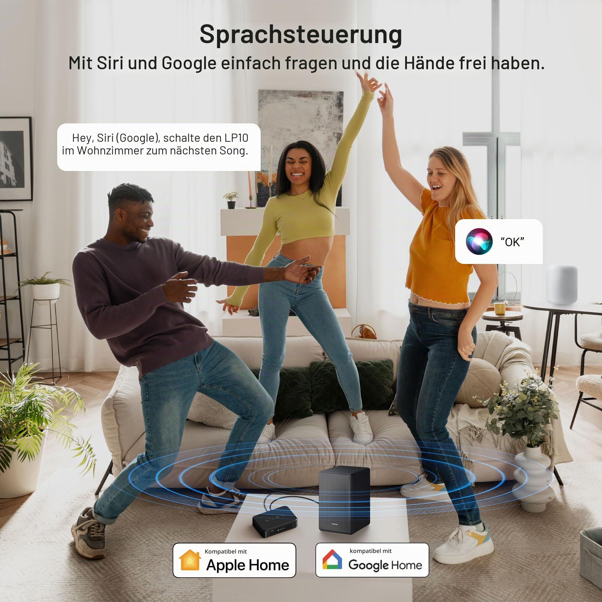 Arylic LP10 – kabelloser Musik-Streamer, unterstützt AirPlay 2, Spotify und Tidal – bietet vielfältige Streaming-Optionen, kompatibel mit Chromecast, WiFi & Bluetooth – Vorverstärker mit App