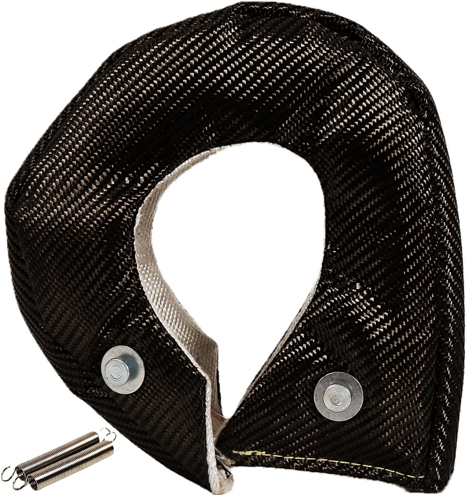 BSTFLEXCarbon Fiber Turbo Blanket T6 T78 Cover Turbocharger Heat Shield Cover Fastener Springs