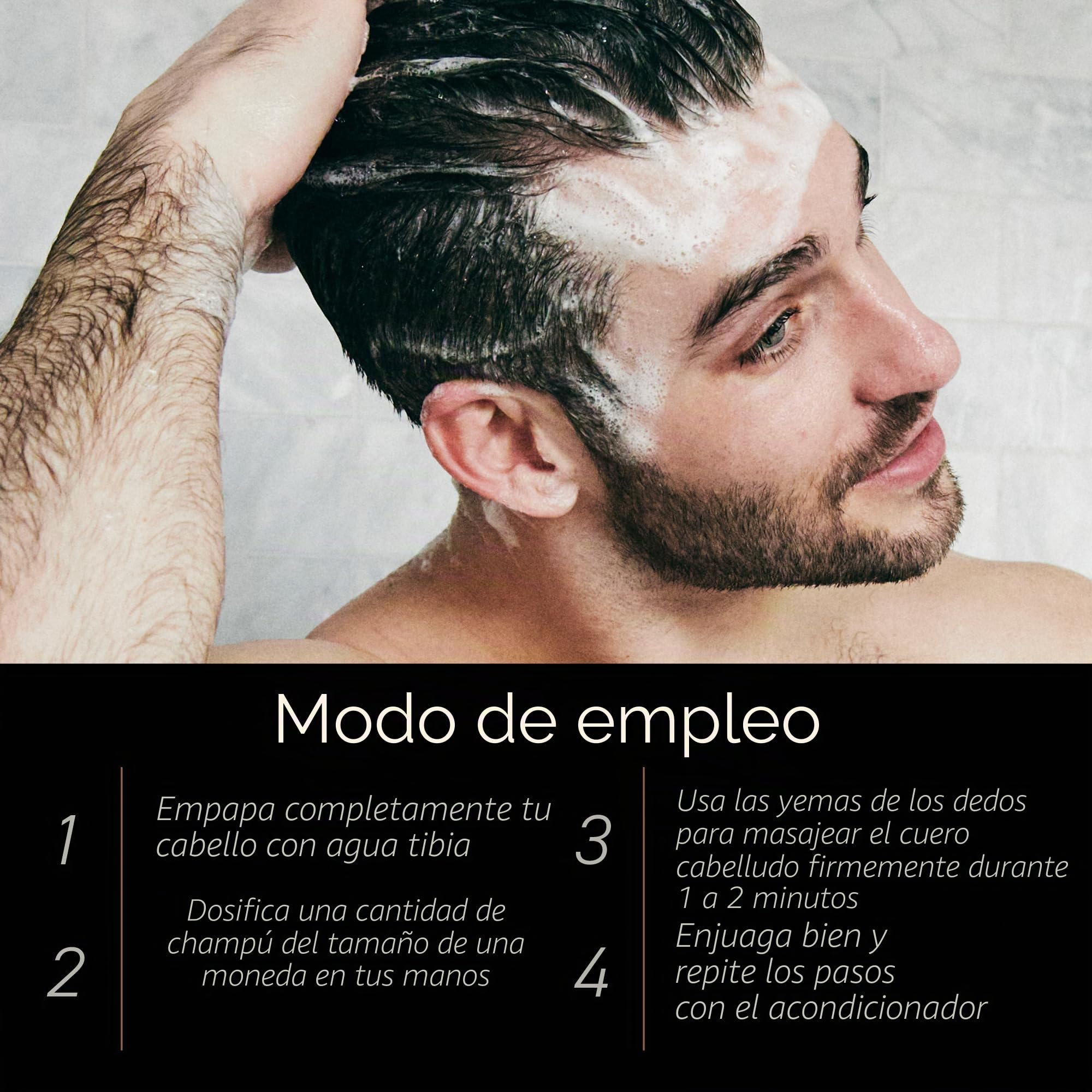 Brickell Men’s Products – Rutina Revitalizadora de Cuidado Capilar – Champú con Aceites de Menta y Árbol de Té + Acondicionador Fuerza y Volumen - Natural y Orgánico
