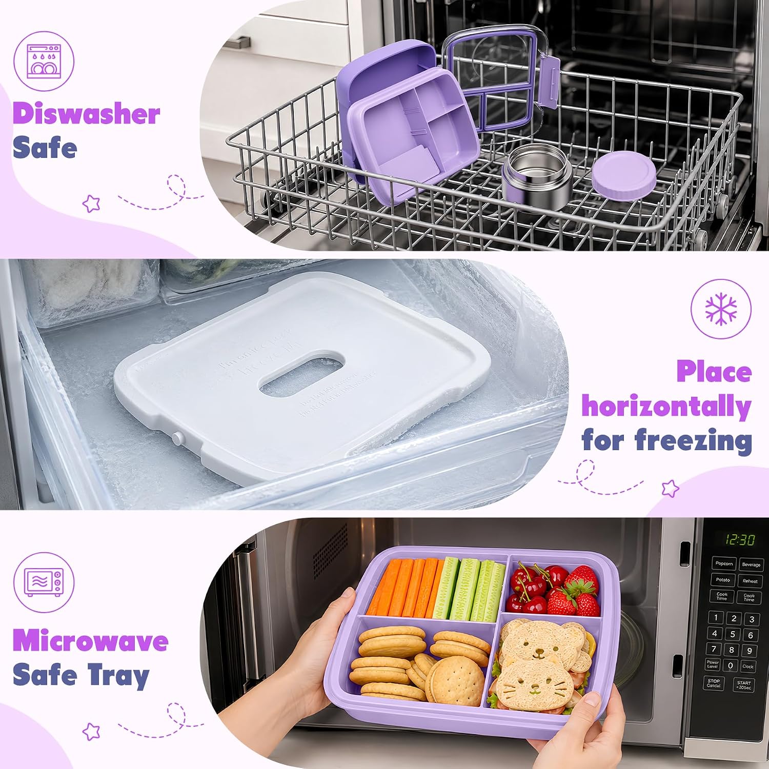 Bento Lunch Box Kids Adults Stainless