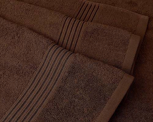 Miniatura 8 de Paquete de 12 toallas de baño, 27 x 54 pulgadas, ultra suaves, 100% algodón, toallas de baño grandes, altamente absorbentes, ideales para piscina,