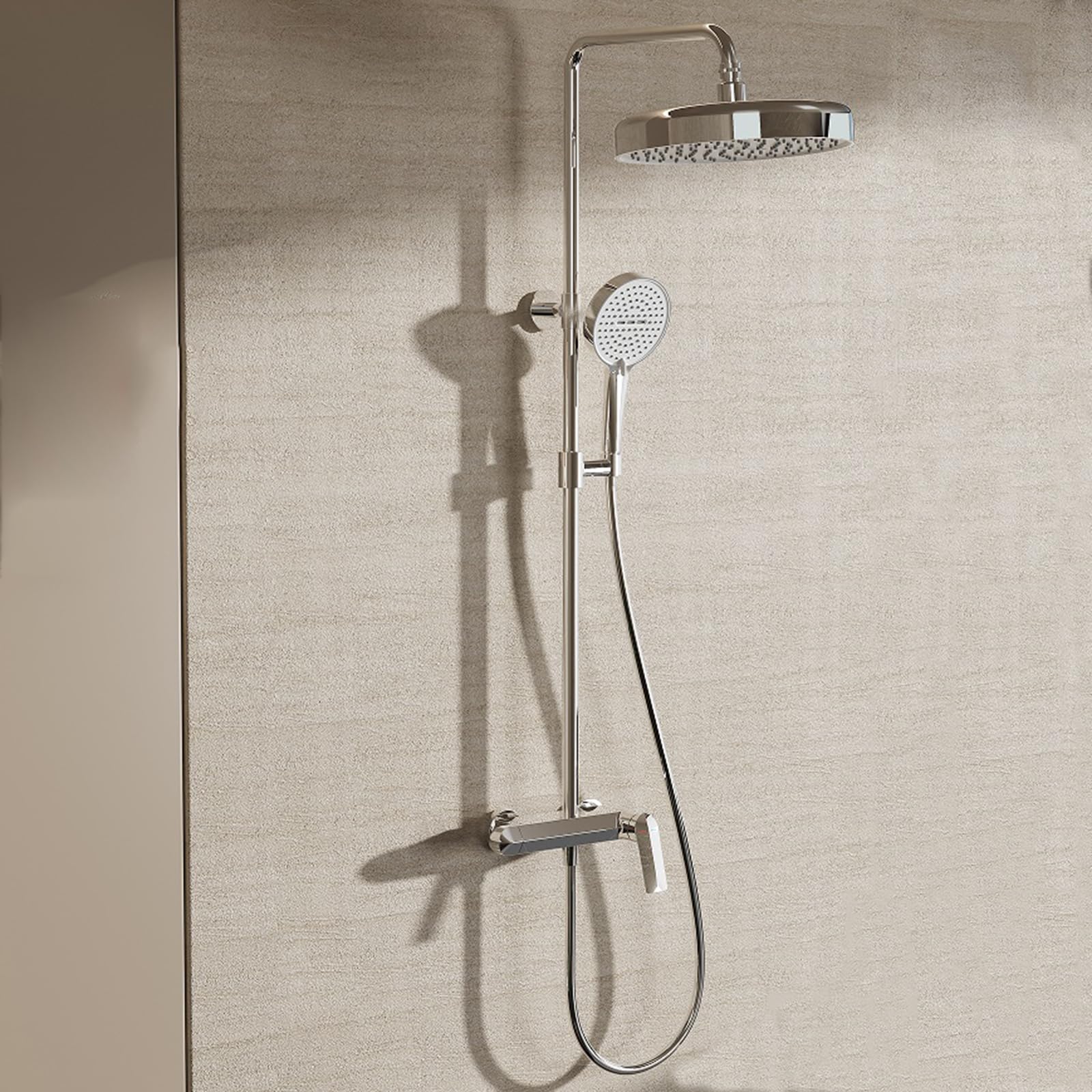 Colonne de douche mitigeur 3 modes jet cascade orientable 360