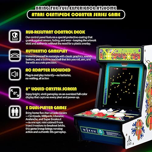 Miniatura 3 de ARCADE CLASSICS - Atari Centipede - Counter Series Arcade Game