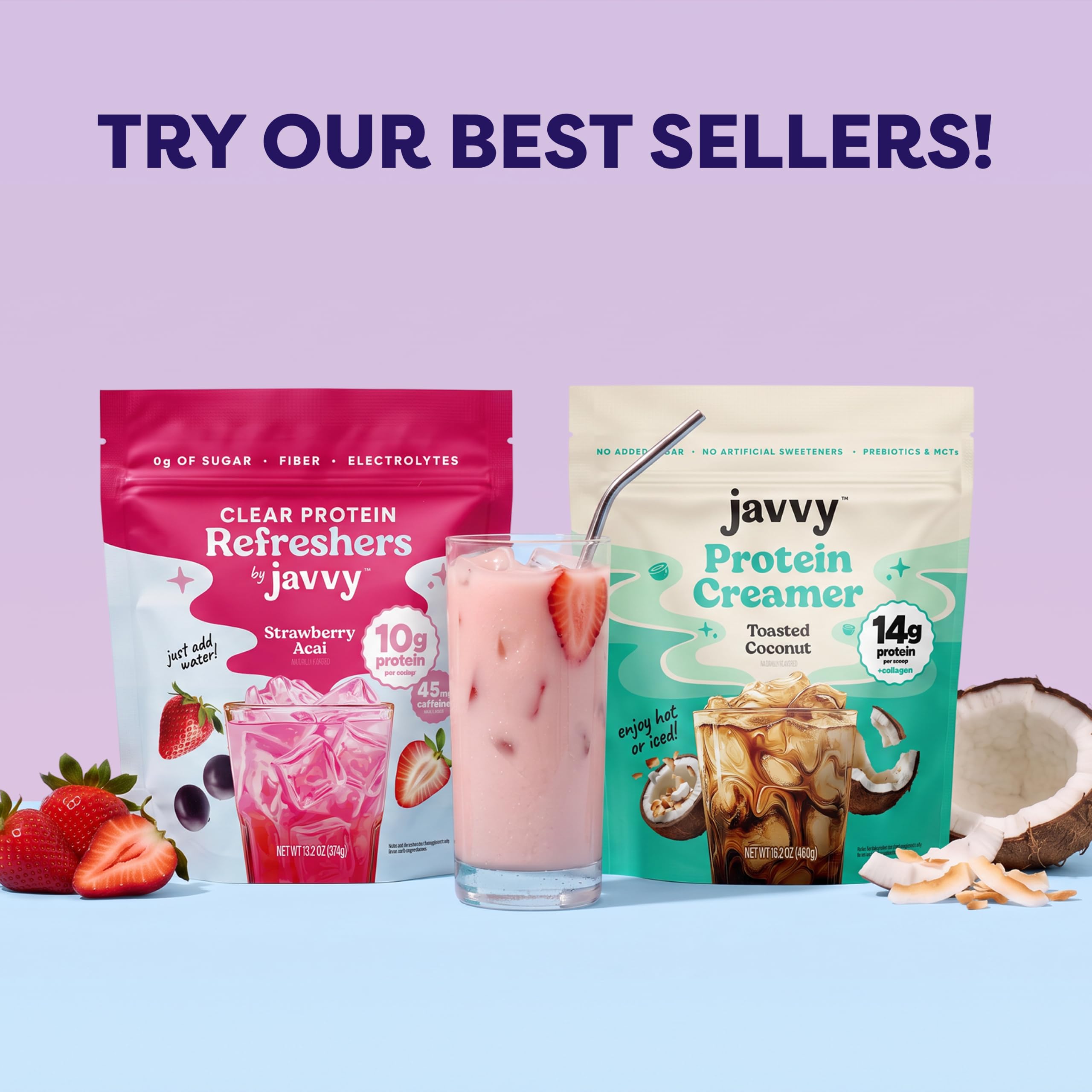 Javvy Clear Protein Powder with Clear Whey Protein, Strawberry Berry Acai — Amazon image 7