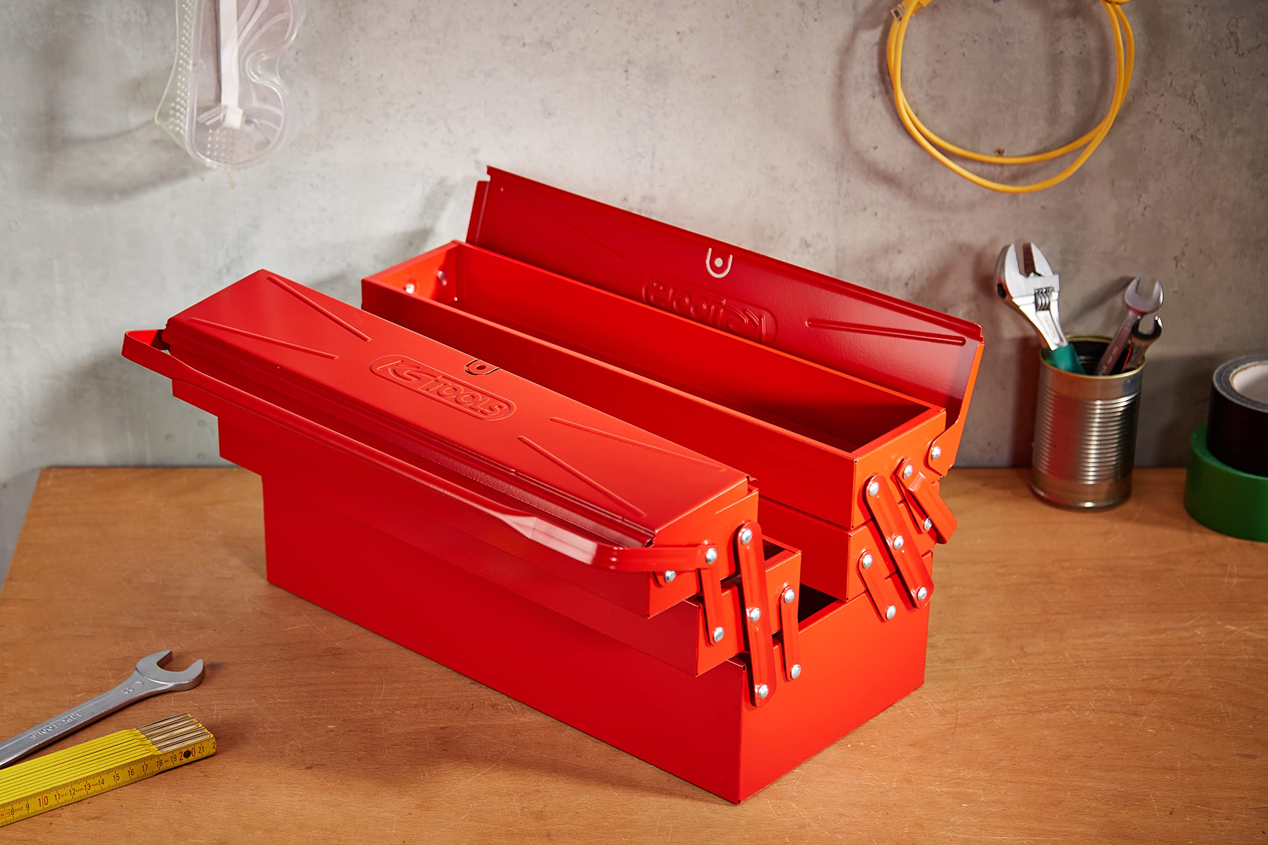 KS Tools 999.0120 Cassetta portautensili, 5 scomparti, metallo, 420mm