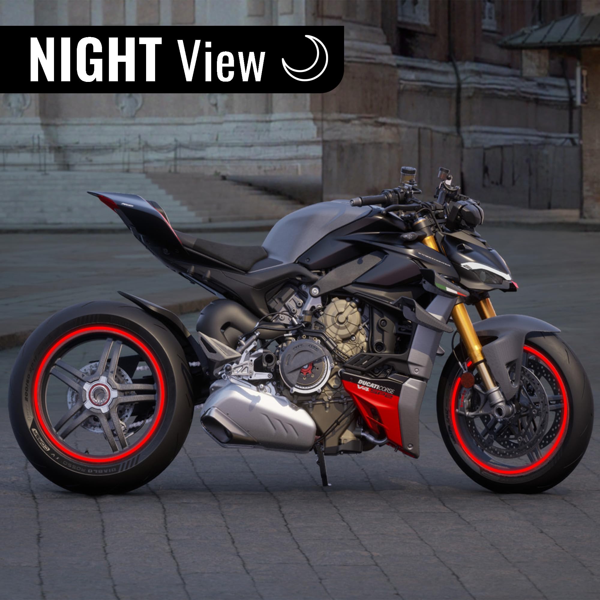 Strisce Adesive Rifrangenti Rosse 7mm x 6m per Cerchi Moto 4R Quattroerre.it