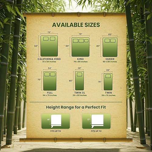 Miniatura 3 de Utopia Bedding Protector de colchón impermeable tamaño California King, viscosa hecha de bambú 200 GSM, se adapta a 17 pulgadas de profundidad,