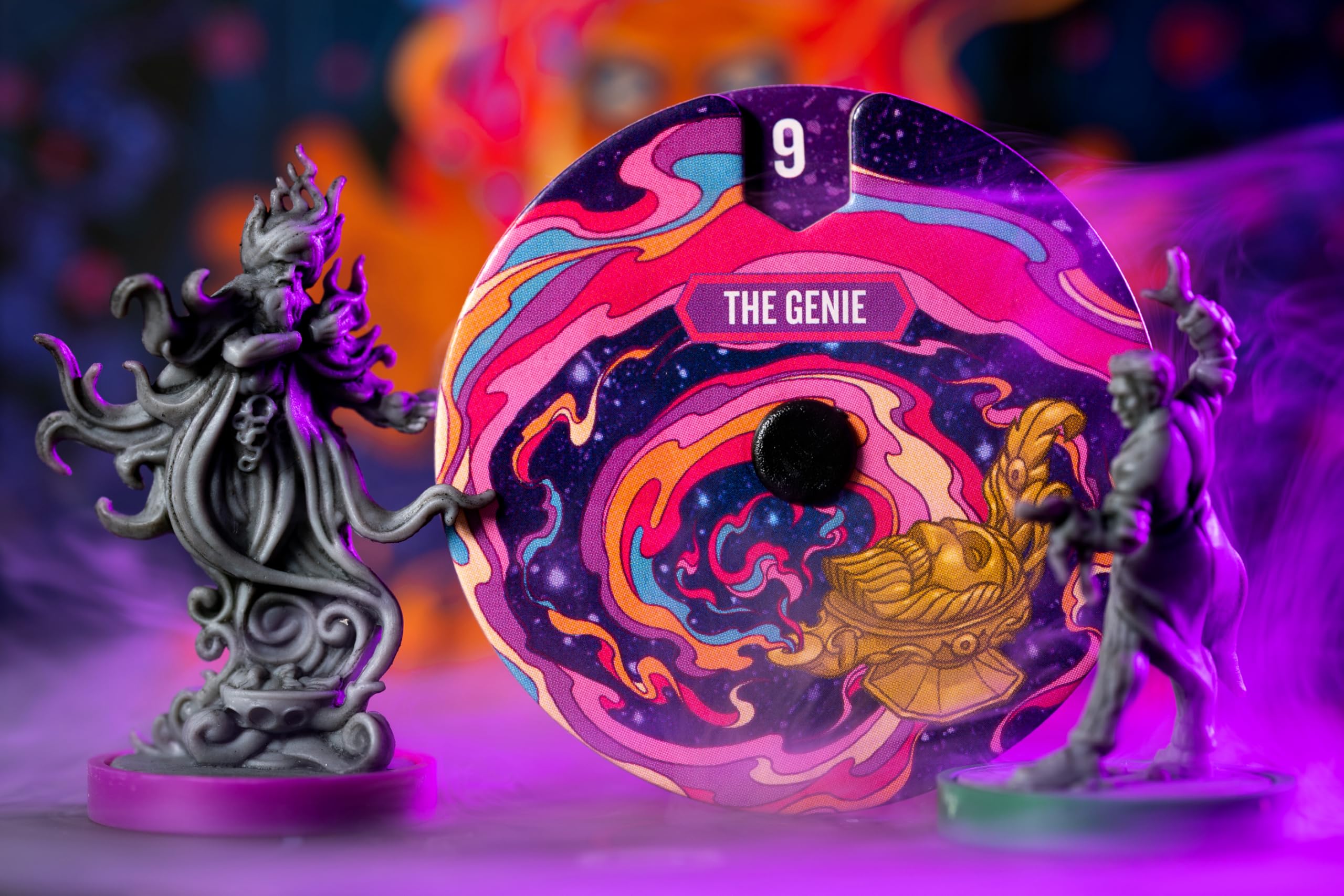 Iello Inégalé : Houdini vs The Genie - Jeu de société à partir de 9 ans - 2 joueurs - Temps de jeu de 20 minutes