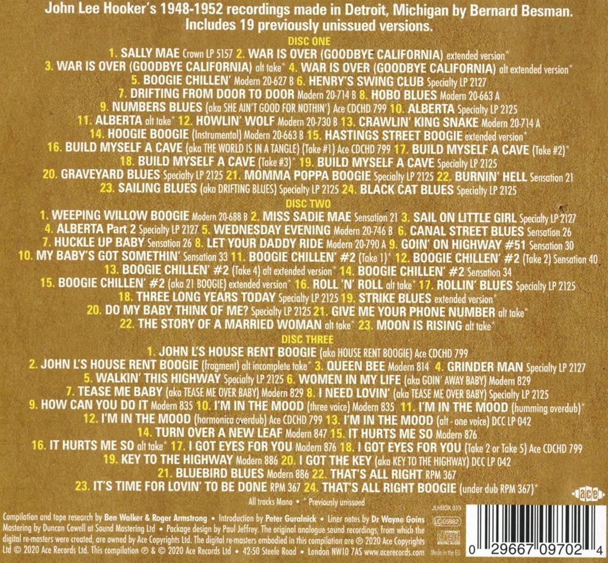 Documenting the Sensation Recordings 1948-52