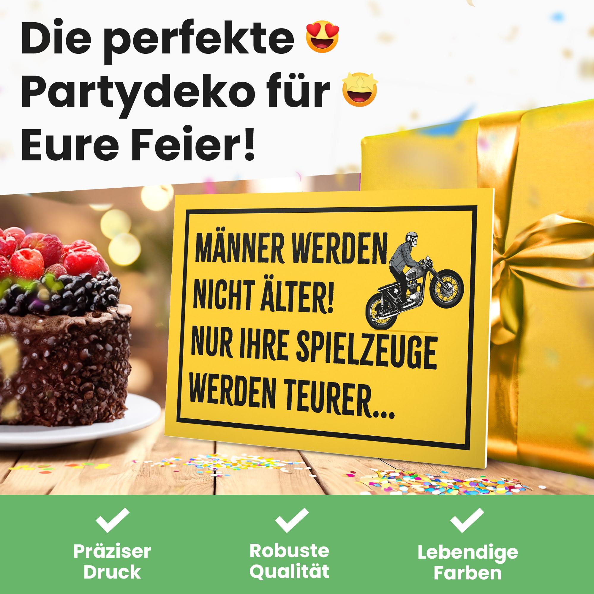 DankeDir! Plaque En Plastique Pour Homme,Motif Tracteur,30x20 Cm,Décoration D'anniversaire,Idée Cadeau,Décoration De Fête,Cadeau Pour Ami