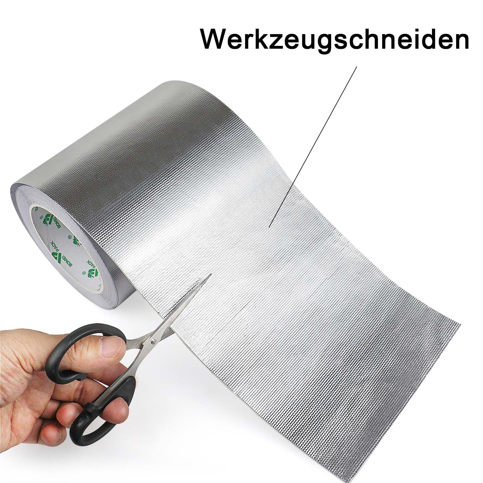 BOMEI PACK Nastro in alluminio rinforzato, resistente al calore, impermeabile, per riparare superfici metalliche, sigillare, riparare e isolare