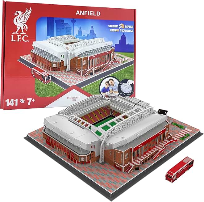 Liverpool FC Anfield Stadium 3D Puzzle 2023 version, Red