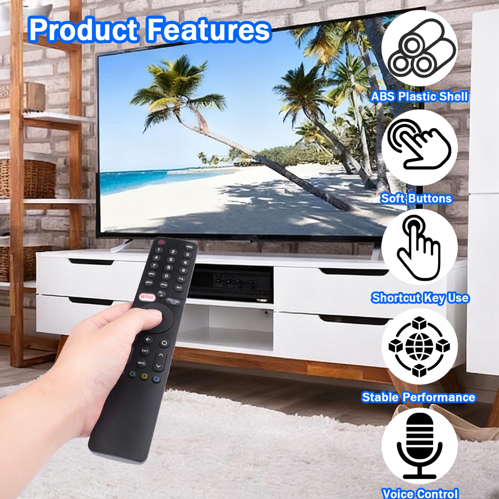 XMRM-19 Głosowa pilotka do telewizora Xiao-mi Smart TV serii P1/Q1, pilot Bluetooth z sterowaniem głosowym dla Xiao-mi 32 43 55 Q1 55 75 Seria Android Smart TV L32M6-6AEU L50M6-6AEU L55M6-6ESG