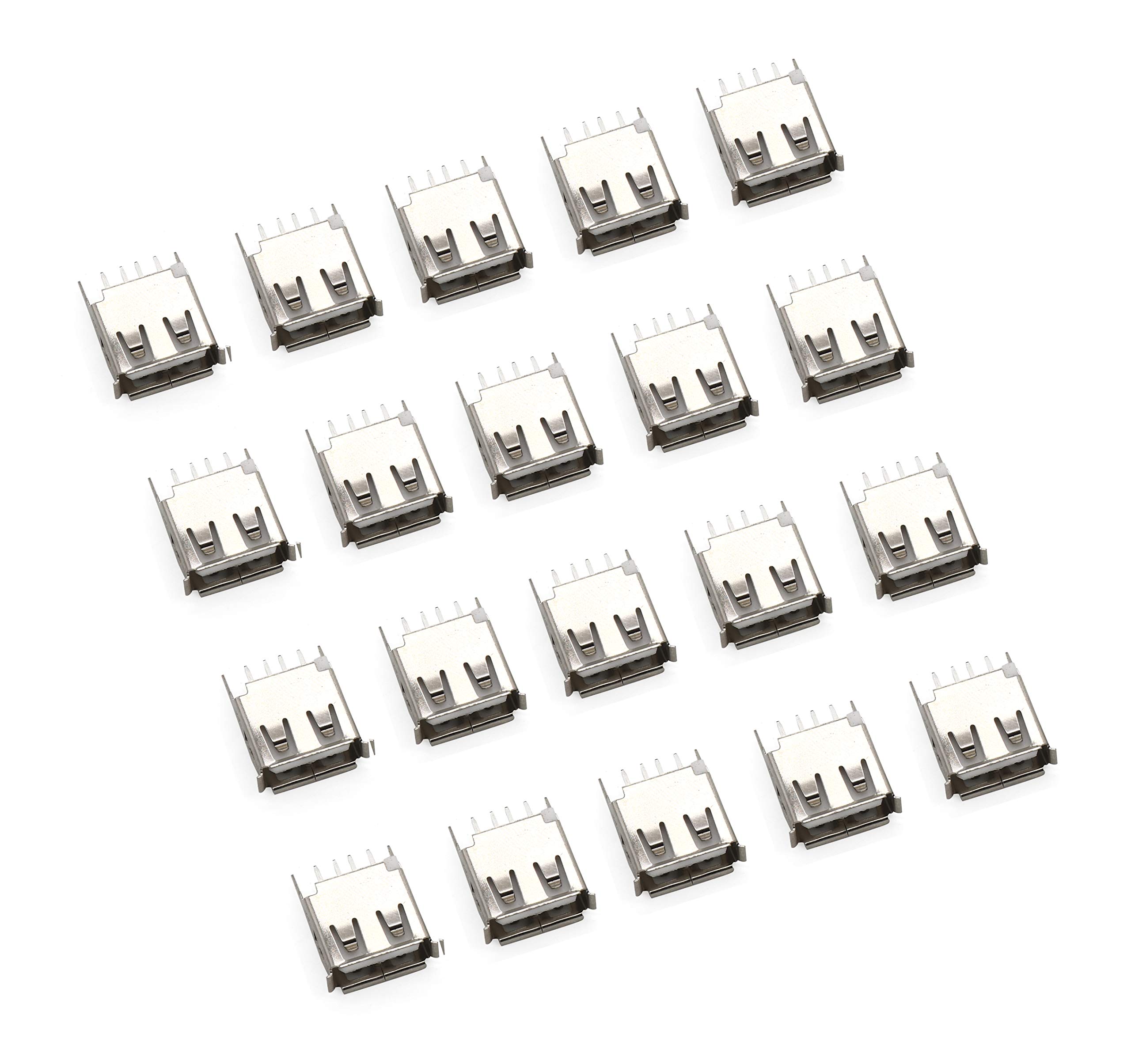 Electronic Spices Pack of 20 USB Connector – A Type Female Straight