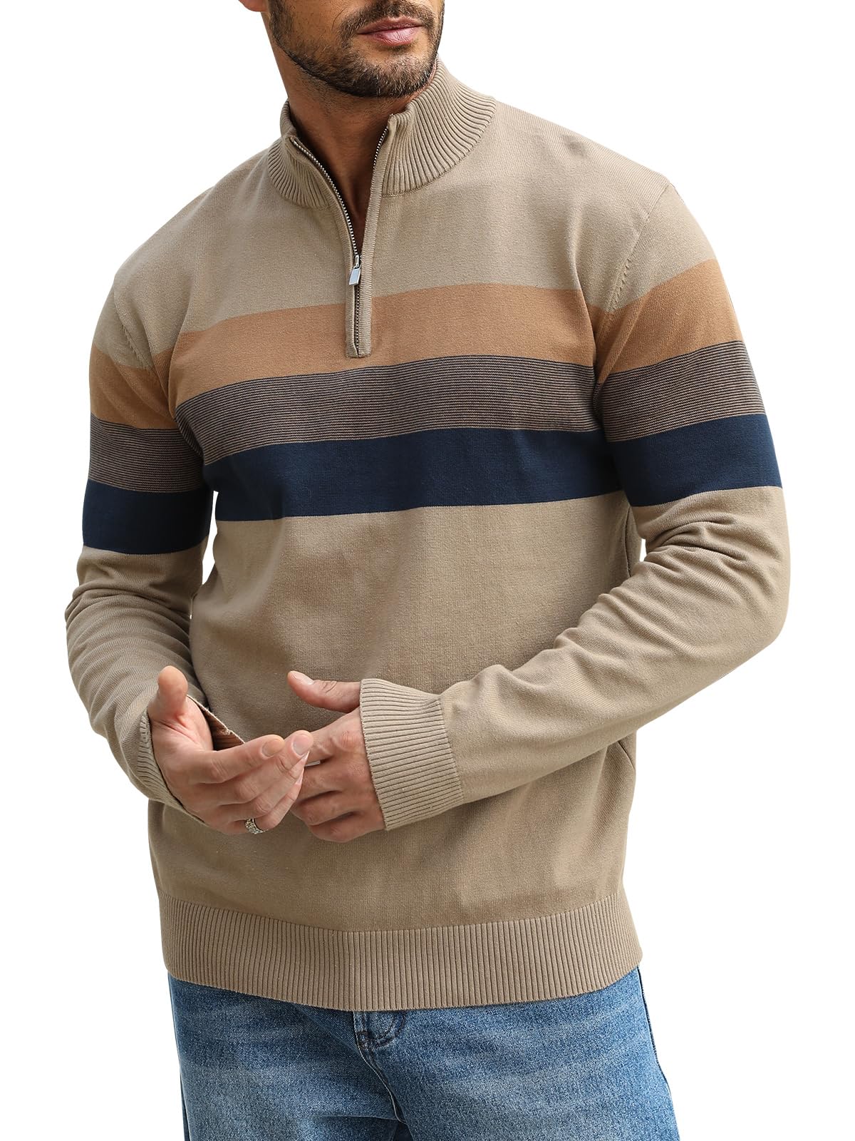 Pullover A Righe Da Uomo, Autunno/Inverno 2025 - Foto 3