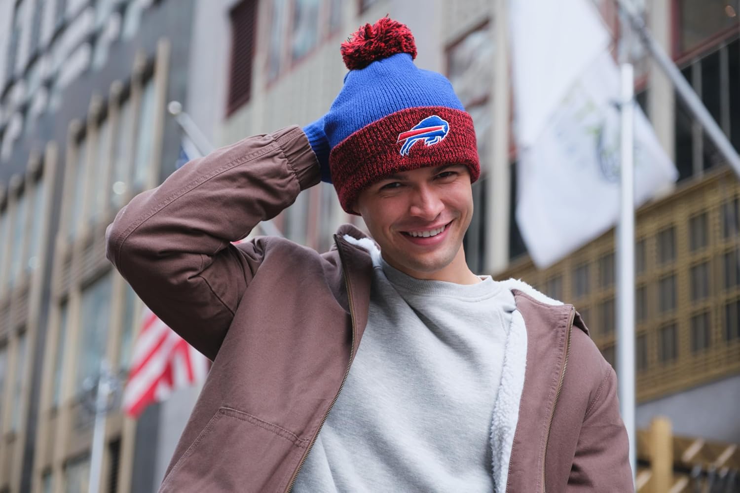 Ultra Game NFL unisex-adult Super Soft Two Tone Winter Beanie Knit Hat With Extra Warm Touch Screen Gloves - Image 5