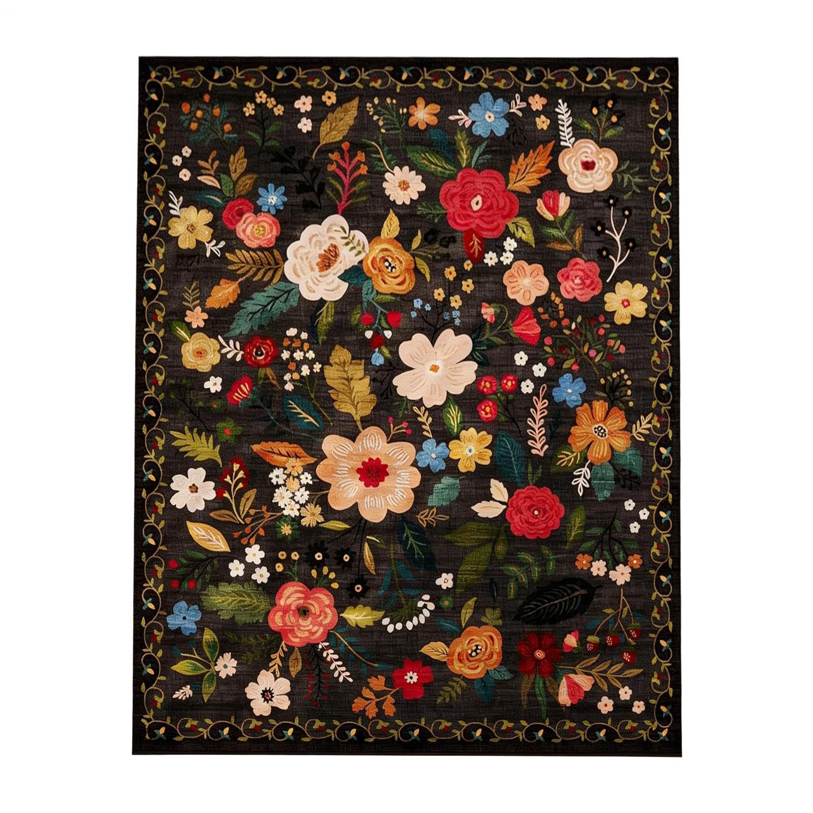 Tapis antidérapant moderne avec bordure Charming Floor tapis de sol lavable robuste