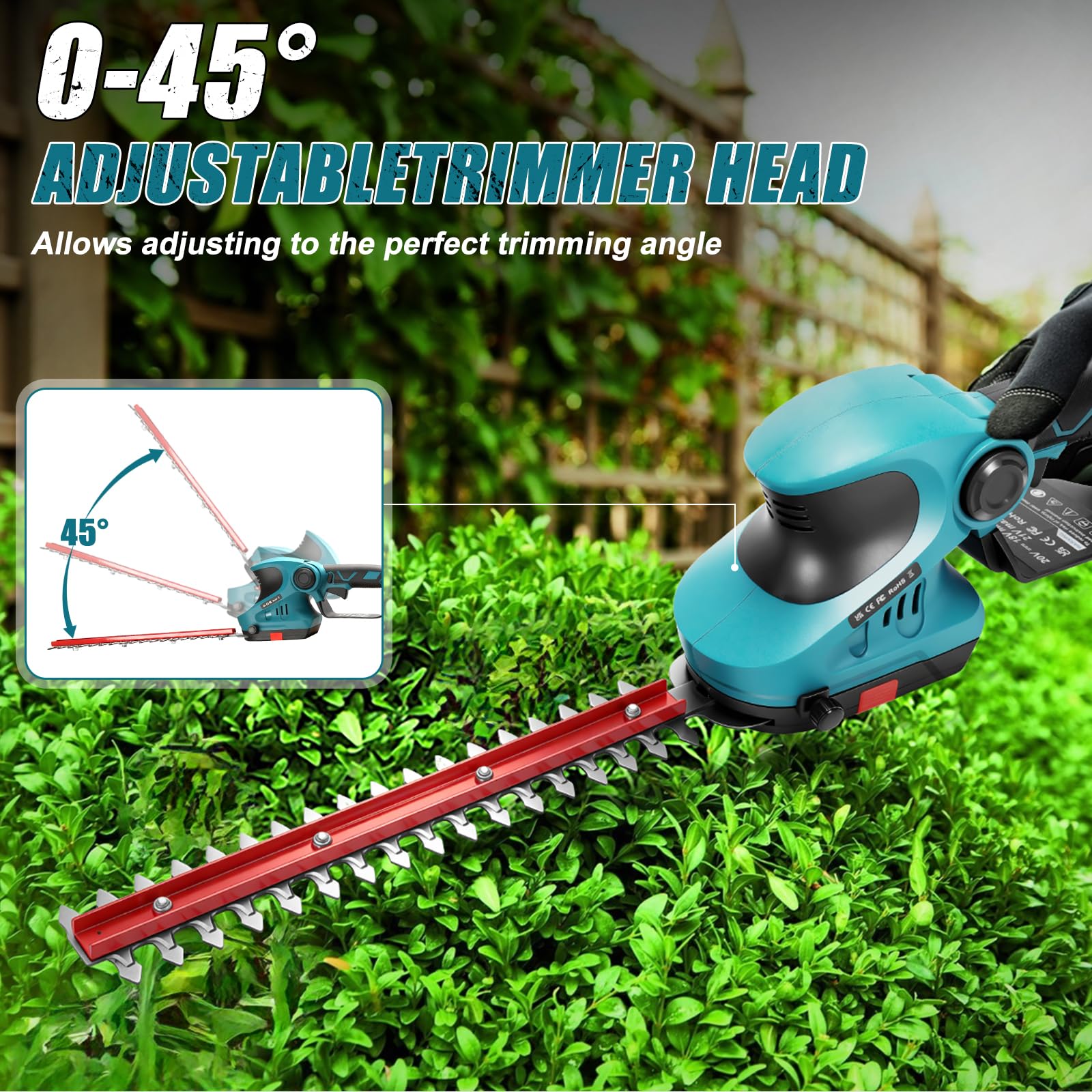 Akku Heckenschere & Kettensäge Kombi-Set für Makita 18V, Ohne Akku