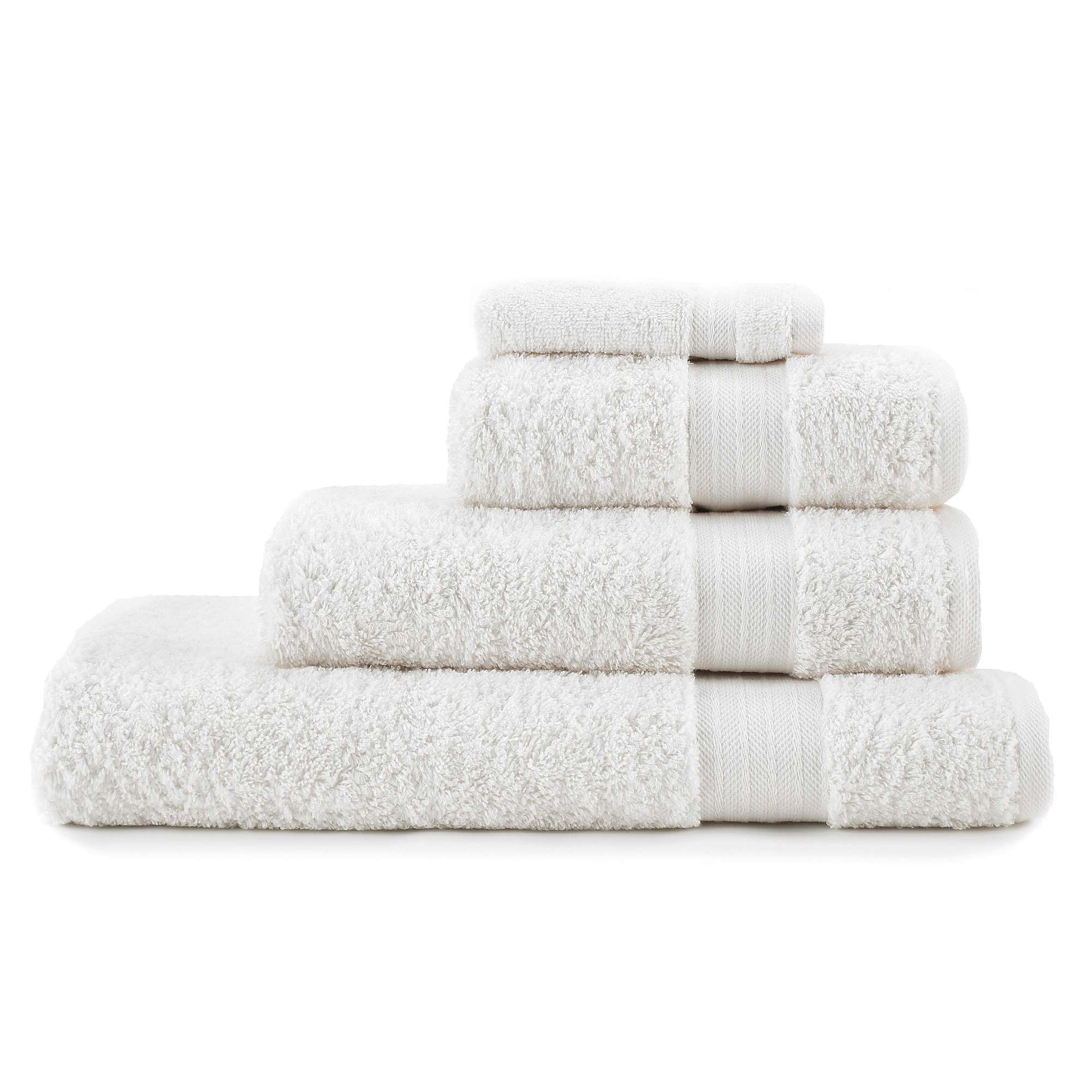 Jasmin Elinor White Luxury Supreme 500 Gsm 100% Egyptian Cotton Satin Stripe Towels (Hand Towel, )