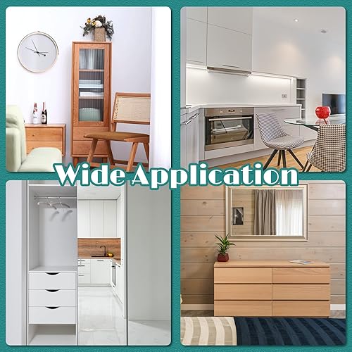 Miniatura 7 de Uenhoy 6 manijas de gabinete en forma de bambú de 3-34 pulgadas (3.780in), tiradores de gabinete de aleación de zinc para armarios de cocina,