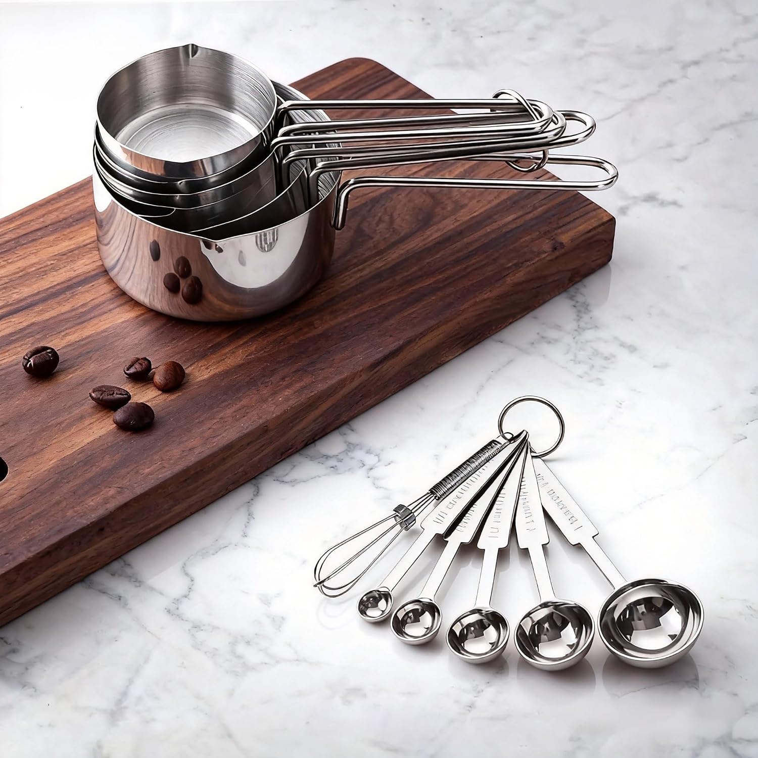 10 Pieces Measuring Cups and Spoons Set, Measuring Cups for Cooking
