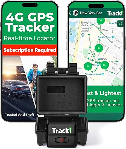 Miniatura 12 de Tracki Rastreador GPS para vehículos: activos 4G LTE en tiempo real y dispositivo de seguimiento de automóviles con aplicación, soporte magnético