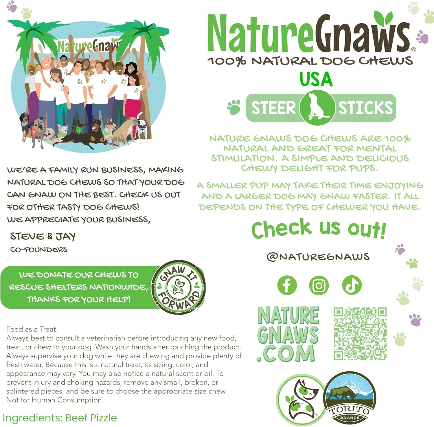 Nature Gnaws USA Steer Sticks for Dogs 5-7" (8oz) - Mixed Thickness - Long Lasting for Aggressive Chewers and Large Dogs - Natural Beef Bully Dog Chew Bones (Pack of 2) - Image 5