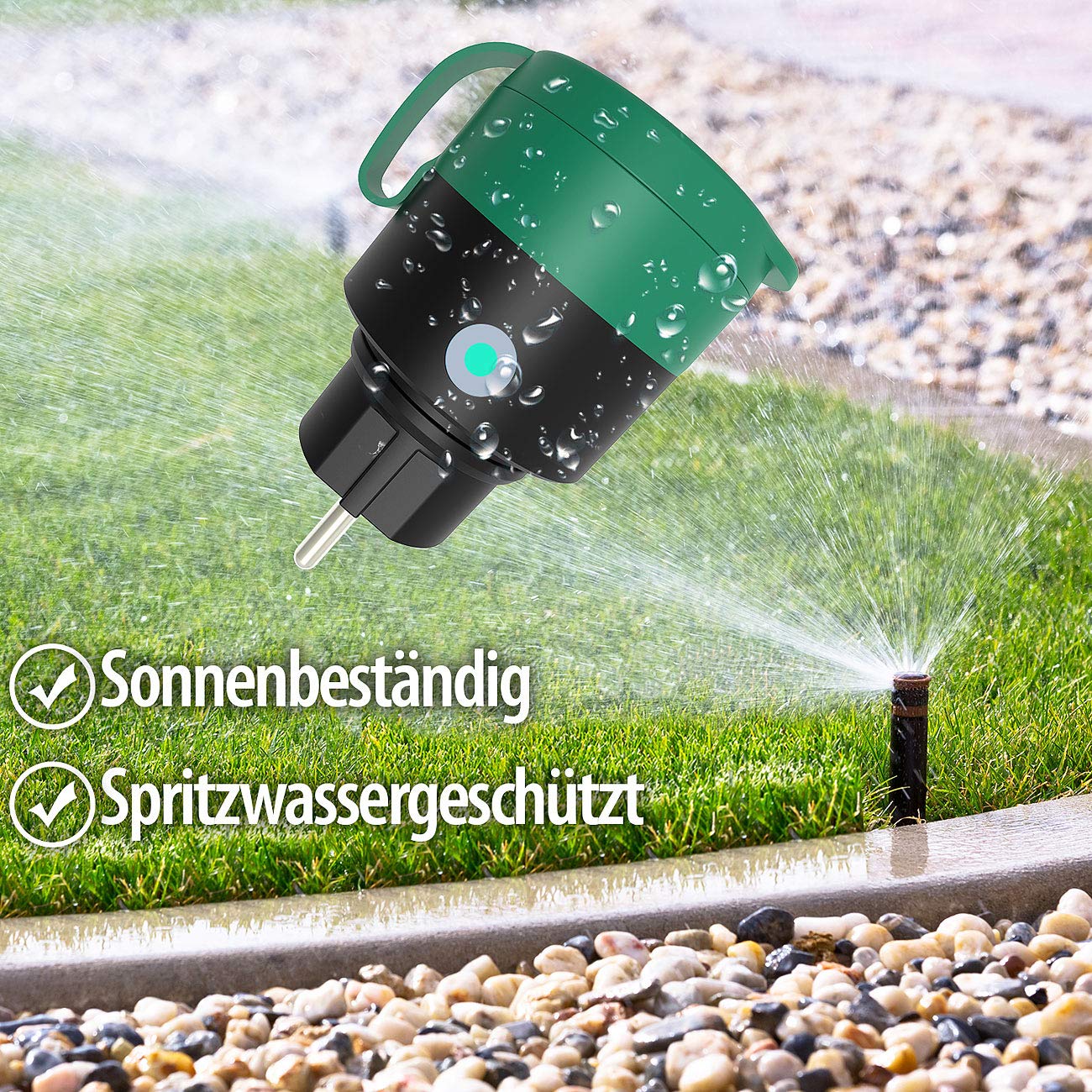 Luminea Home Control Schaltuhr: 4er-Set Outdoor-WLAN-Steckdosen f. Alexa, Siri & Google Assistant, 16A (WLAN Steckdosen außen, W-LAN, TUYA)
